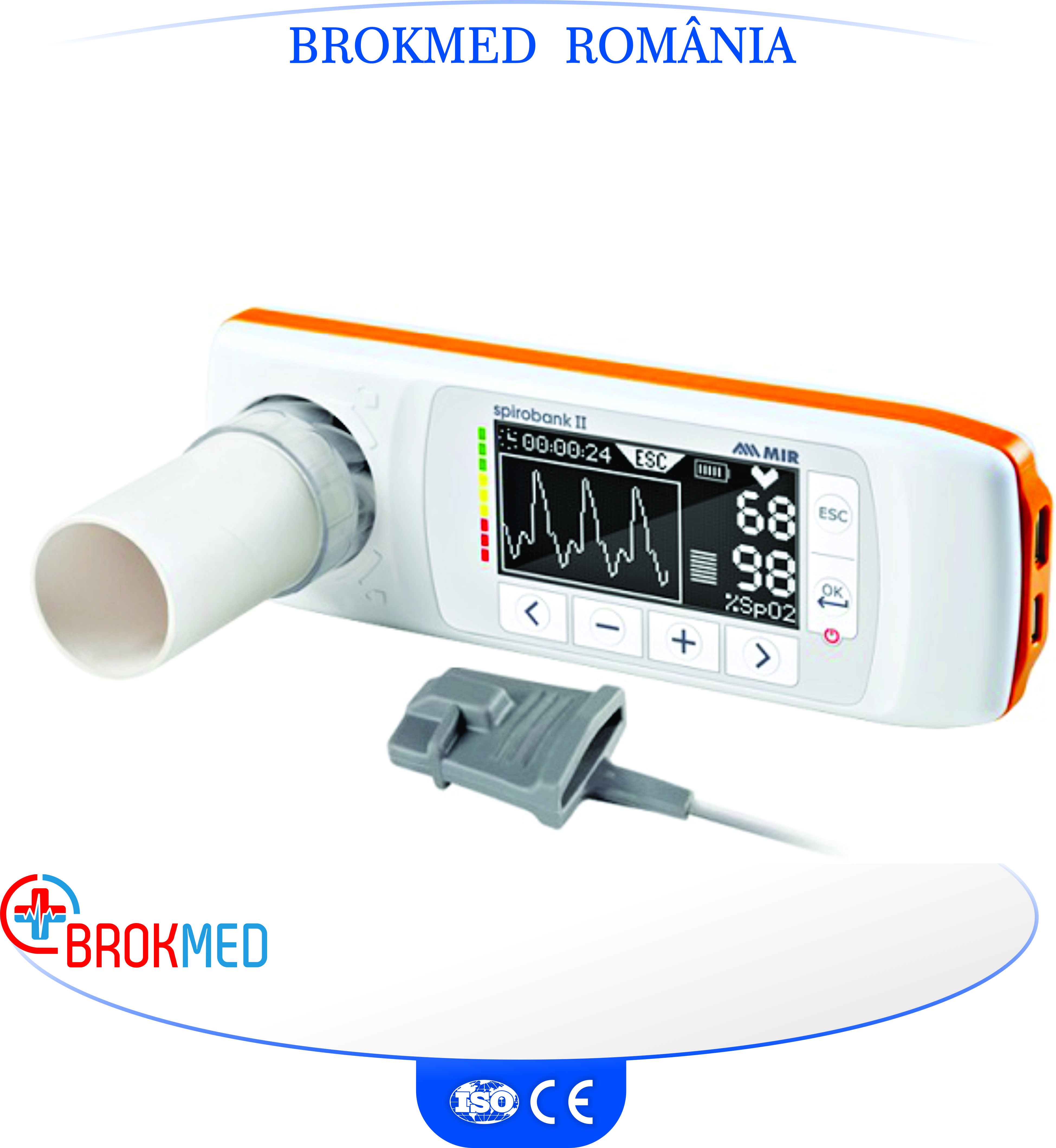 Spirometru portabil Spirobank II Smart cu turbina reutilizabila